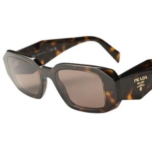 Prada Symbole Rectangular Sunglasses, PR17WS 49mm in Tortoise